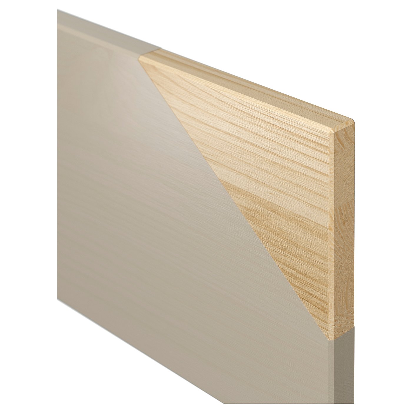 BLÄSTÅSEN bedside table, grey-beige, 50x37x76 cm