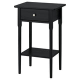 BLÄSTÅSEN bedside table, black, 50x37x76 cm