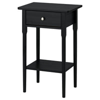 BLÄSTÅSEN bedside table, black, 50x37x76 cm