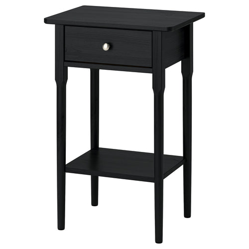 BLÄSTÅSEN bedside table, black, 29x10x27 cm