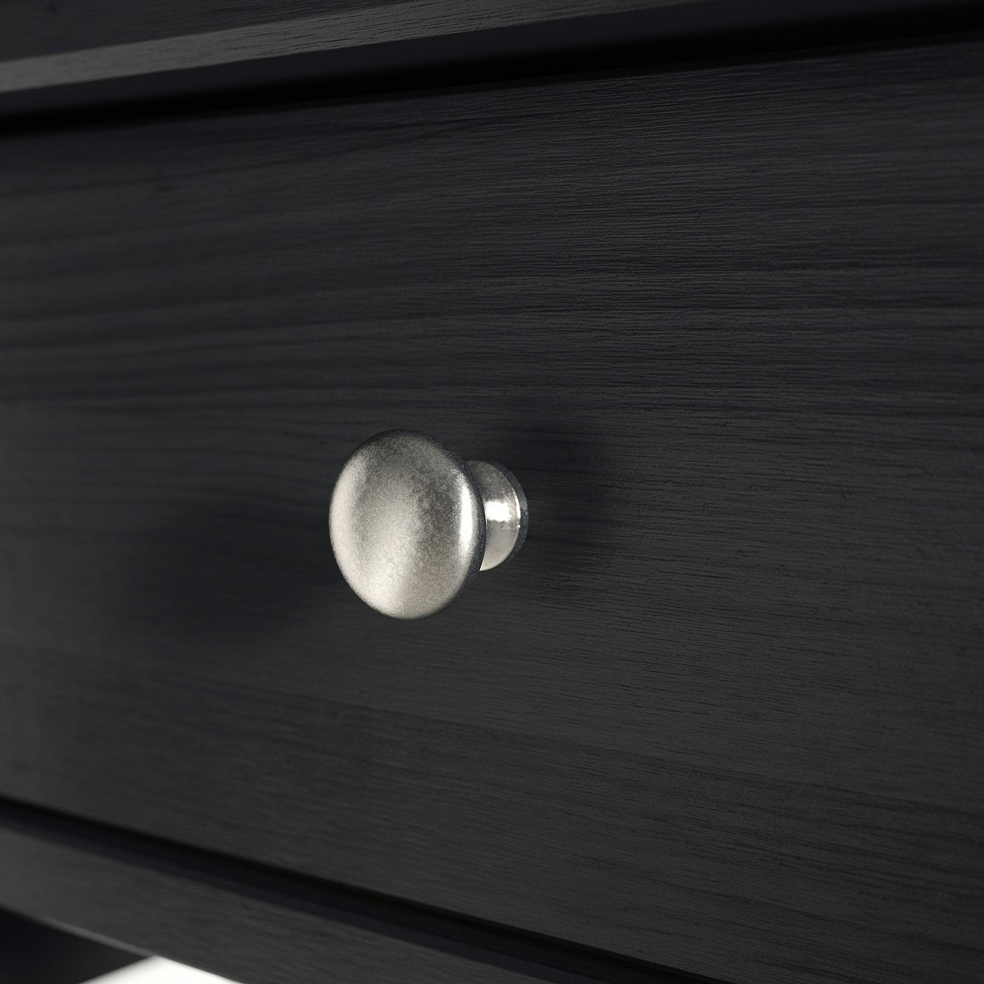 BLÄSTÅSEN bedside table, black, 50x37x76 cm