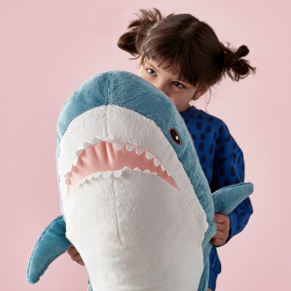 BLÅHAJ - Soft toy, shark, 100 cm