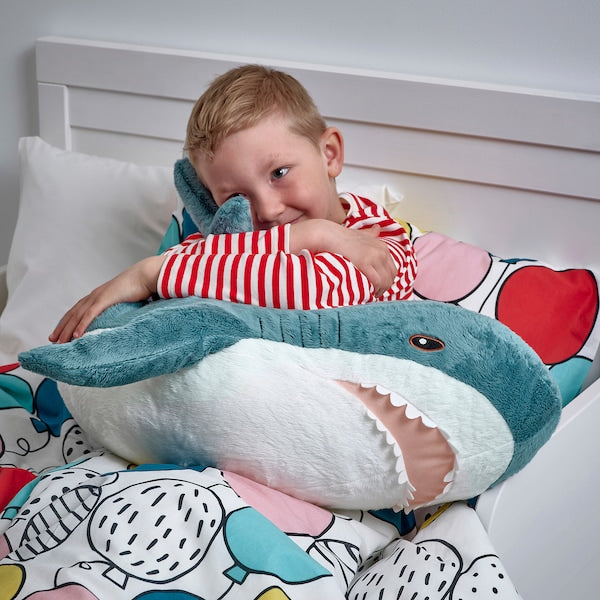 BLÅHAJ - Soft toy, shark, 100 cm