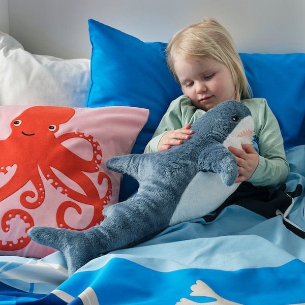 Ikea BLÅHAJ - Soft toy, baby shark, 55 cm