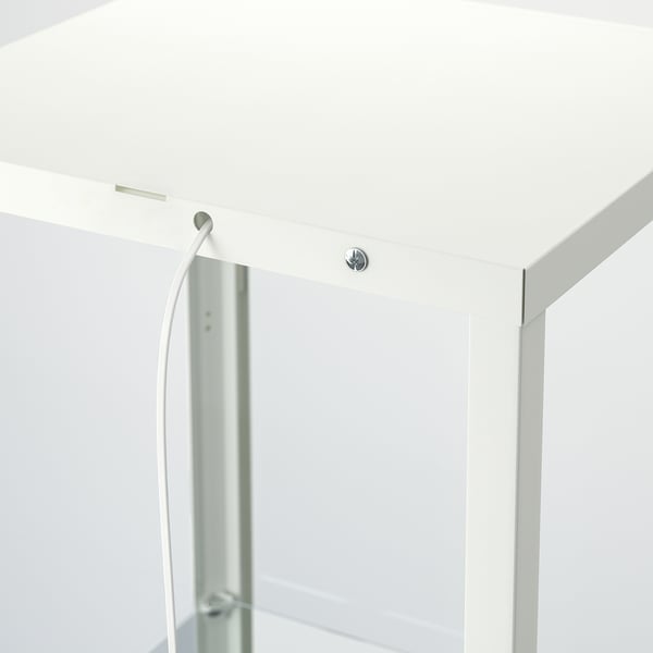 BLÅLIDEN - BLÅLIDEN Glass-door cabinet, white, 35x32x151 cm