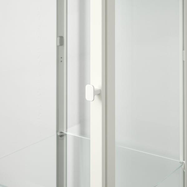 BLÅLIDEN - BLÅLIDEN Glass-door cabinet, white, 35x32x151 cm