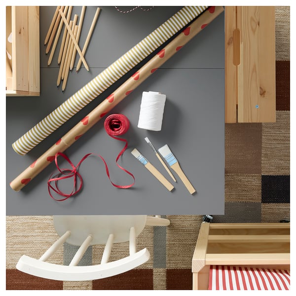 BLÅLJUS rug, flatweave, handwoven natural/grey/brown plaid, 170x240 cm