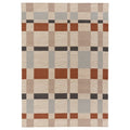 BLÅLJUS rug, flatwoven, handwoven natural/grey/brown check, 170x240 cm