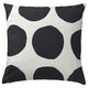 BLÅMUNKAR cushion cover, white/black/dot pattern, 50x50 cm
