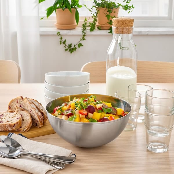 Ikea BLANDA BLANK - Serving bowl, stainless steel, 20 cm