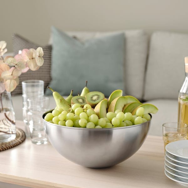 Ikea BLANDA BLANK - Serving bowl, stainless steel, 28 cm