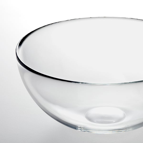 BLANDA serving bowl, clear glass, 20 cm