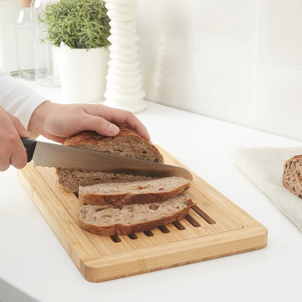 BLANDSALLAD chopping board, bamboo, 37x24 cm