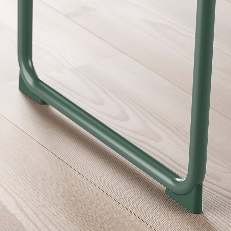 BLANKHÄLLAN bedside table, green/turquoise, 45 cm
