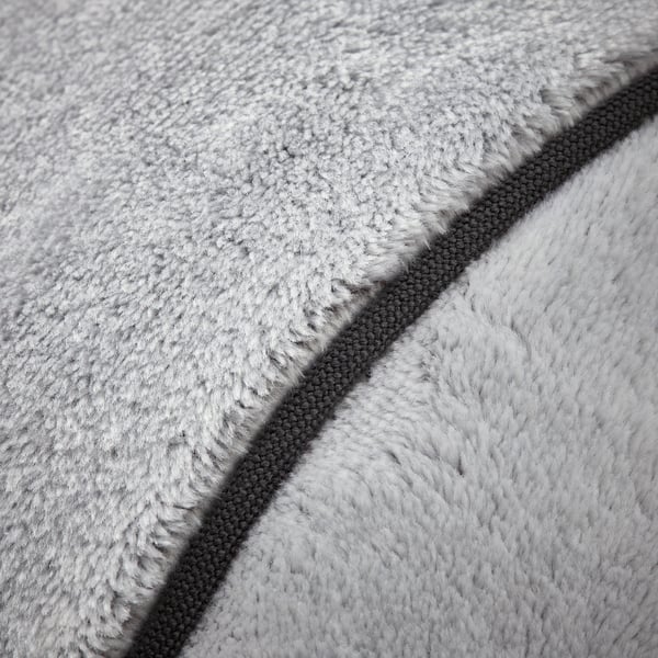 BLÅSKATA cushion, cylinder shaped/light grey, 80 cm