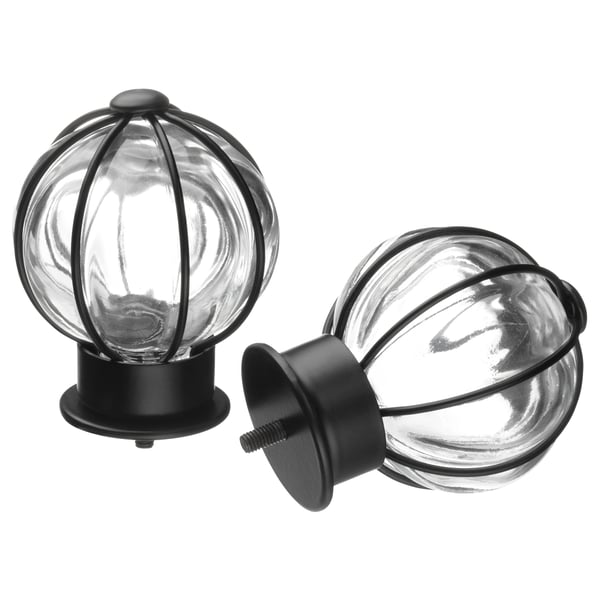 BLÅST finials, 1 pair, black