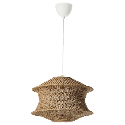 BLÅSTÅNG / HEMMA - Pendant lamp, beige/white, 45 cm