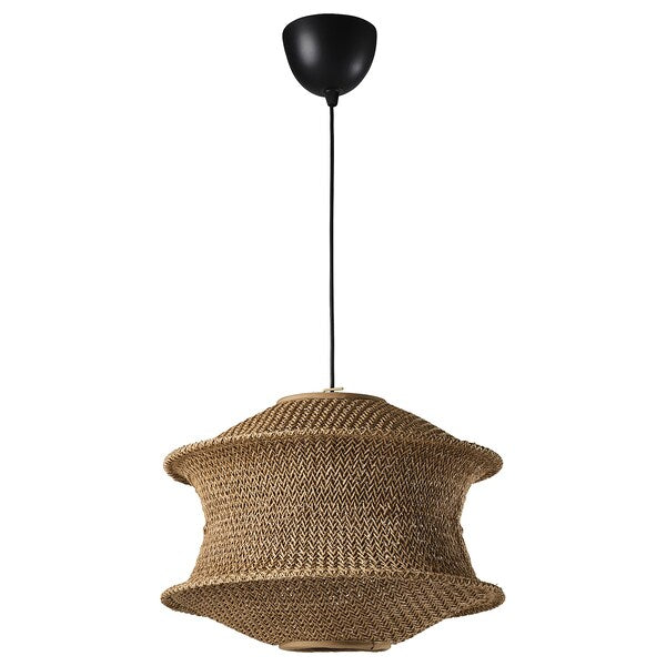 BLÅSTÅNG / HEMMA - Pendant lamp, beige/black, 45 cm