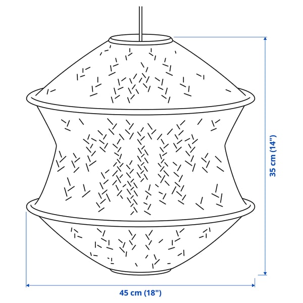 BLÅSTÅNG pendant lamp shade, 45 cm
