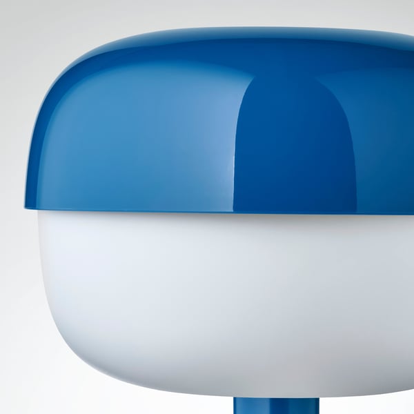 BLÅSVERK table lamp, blue, 36 cm