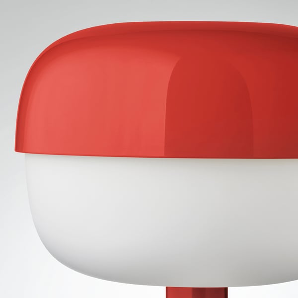 BLÅSVERK table lamp, red, 36 cm