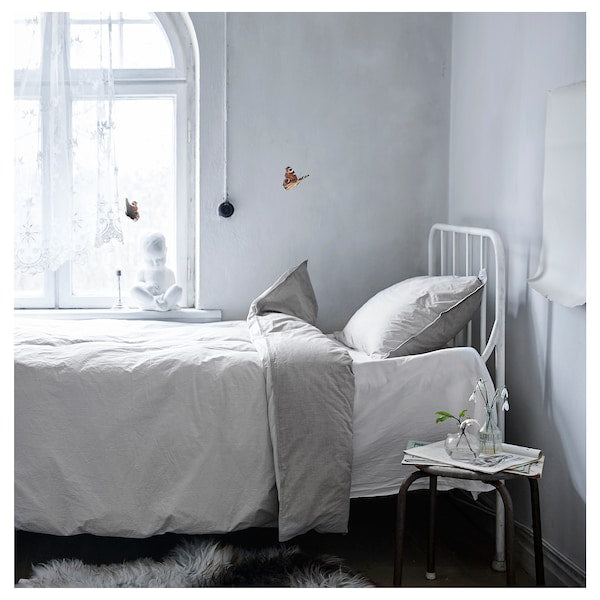 BLÅVINDA - Duvet cover and pillowcase, grey, 150x200/50x80 cm