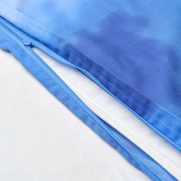 BLÅVINGAD - BLÅVINGAD Duvet cover and pillowcase, ocean pattern/blue, 150x200/50x80 cm