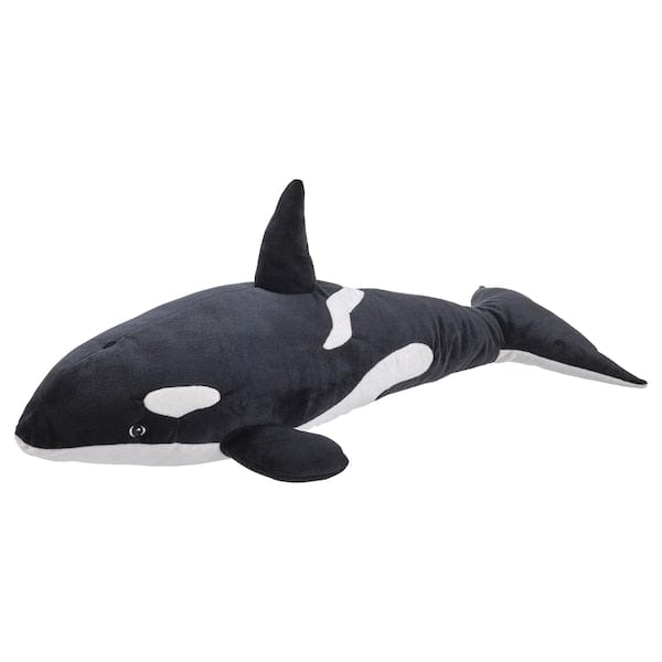 Ikea BLÅVINGAD - Soft toy, orca/black white, 60 cm