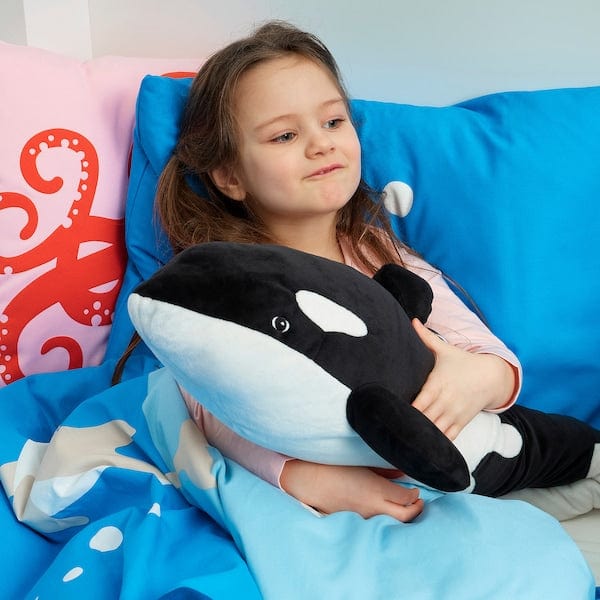 Ikea BLÅVINGAD - Soft toy, orca/black white, 60 cm