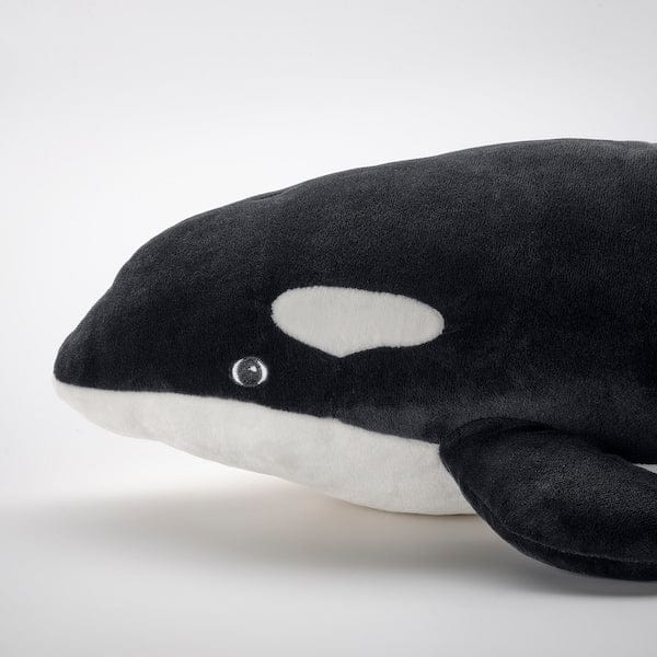 Ikea BLÅVINGAD - Soft toy, orca/black white, 60 cm