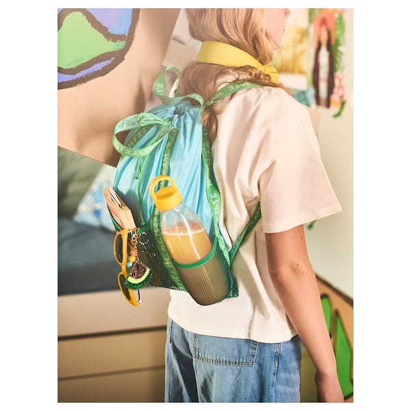 Ikea BLÅVINGAD - Backpack, blue/green, 13 l
