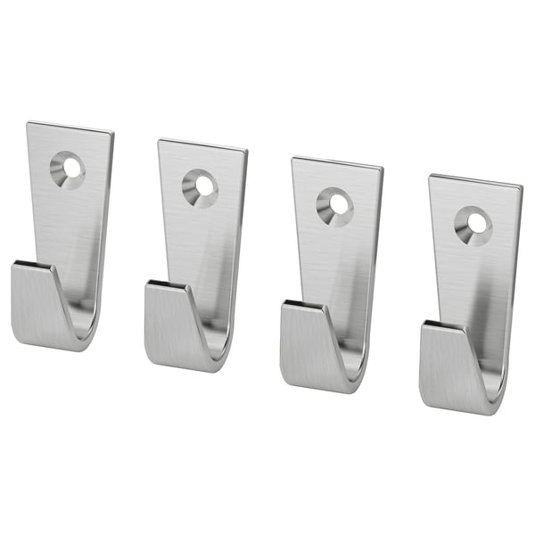 BLECKA hook, nickel-plated, 5 cm, 4 pack