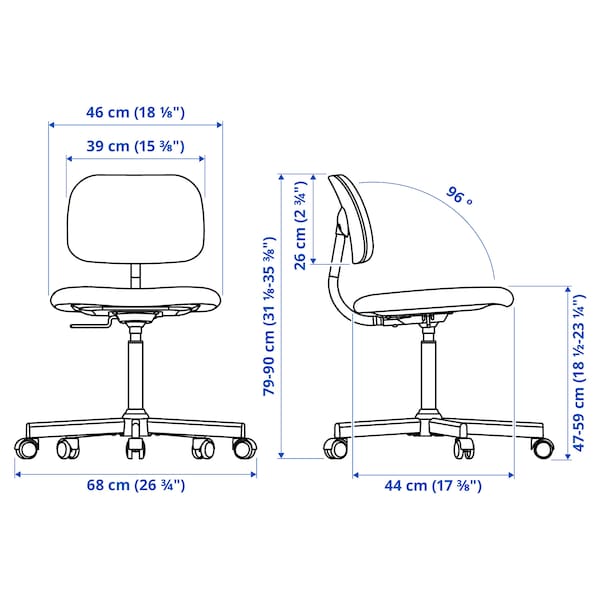 Ikea BLECKBERGET Swivel Chair - Beige Idekulla ,