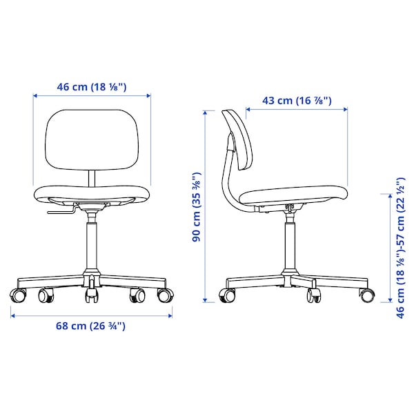 BLECKBERGET Swivel chair Idekulla light green ,