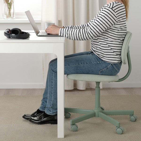 BLECKBERGET Swivel chair Idekulla light green ,