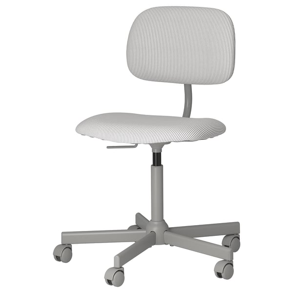 BLECKBERGET swivel chair, Klovsta white/grey, 68 cm