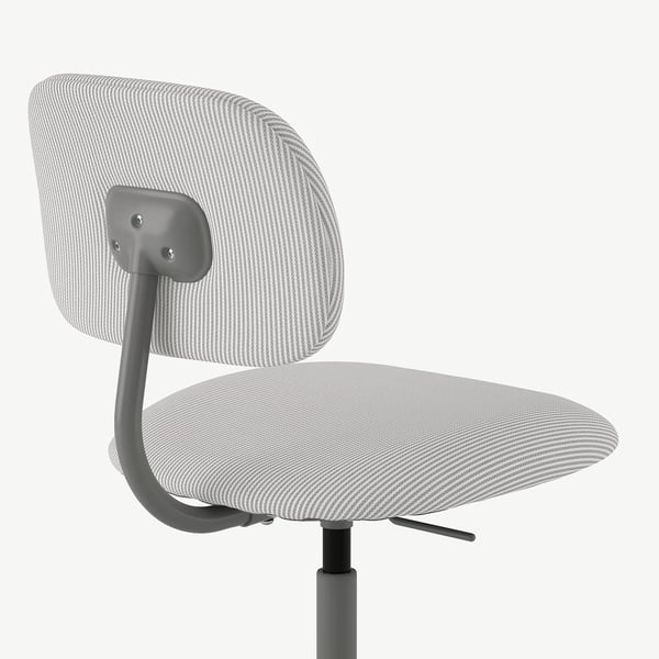 BLECKBERGET swivel chair, Klovsta white/grey, 68 cm