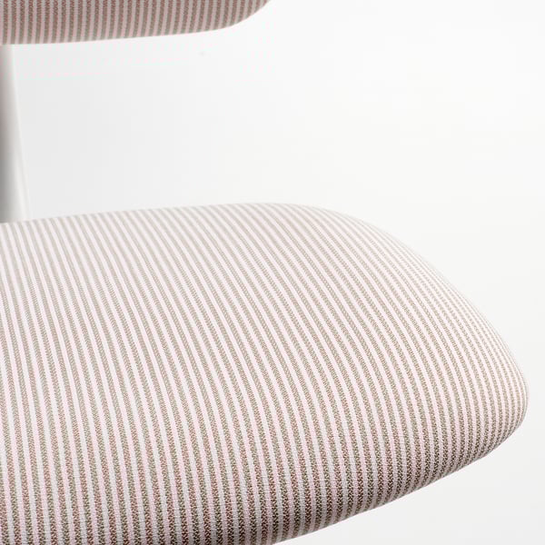 BLECKBERGET - Swivel chair, Klovsta white/brown-orange