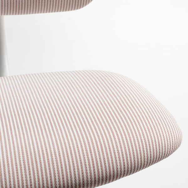BLECKBERGET swivel chair, Klovsta white/orange-brown, 68 cm