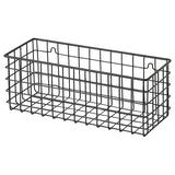 BLECKSJÖN wall basket, black, 31x12x12 cm