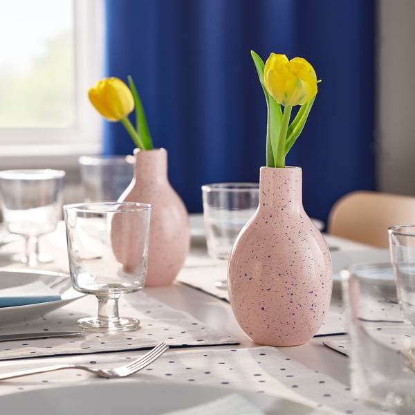 BLODBJÖRK - BLODBJÖRK Vase, pale pink/blue, 16 cm