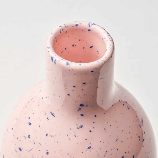 BLODBJÖRK - BLODBJÖRK Vase, pale pink/blue, 16 cm