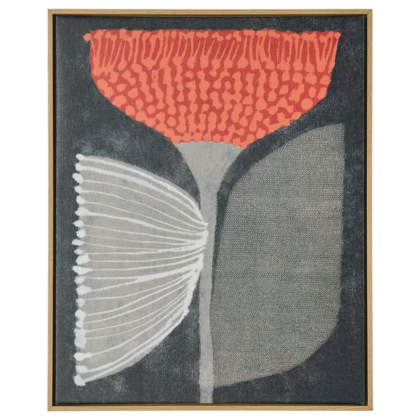 BLODFLÄDER picture, orange flower, 40x50 cm