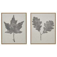 BLODFLÄDER picture, black leaves, 40x50 cm, 2 pack
