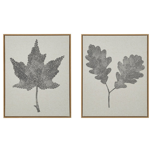 BLODFLÄDER picture, black leaves, 40x50 cm, 2 pack
