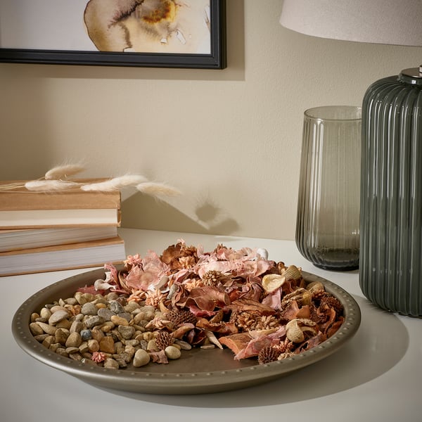BLODOLVON - BLODOLVON Candle dish, grey, 34 cm