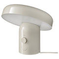 BLOMPRAKT Bluetooth speaker lamp, beige, 22x22.4x20.6 cm