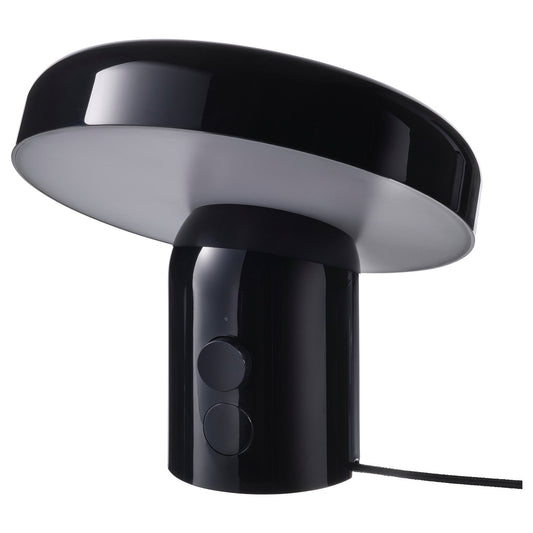 BLOMPRAKT Bluetooth speaker lamp, black