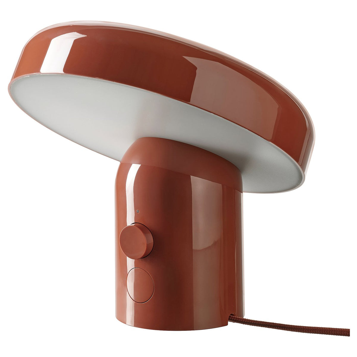 BLOMPRAKT Bluetooth speaker lamp, red, 22x22.4x20.6 cm