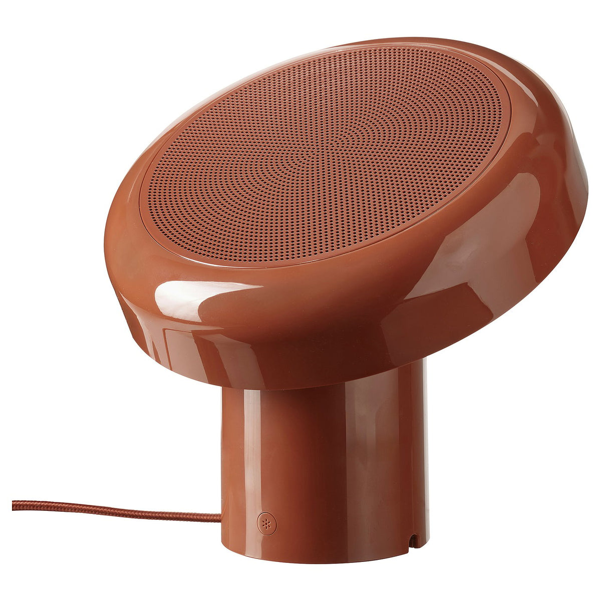 BLOMPRAKT Bluetooth speaker lamp, red, 22x22.4x20.6 cm